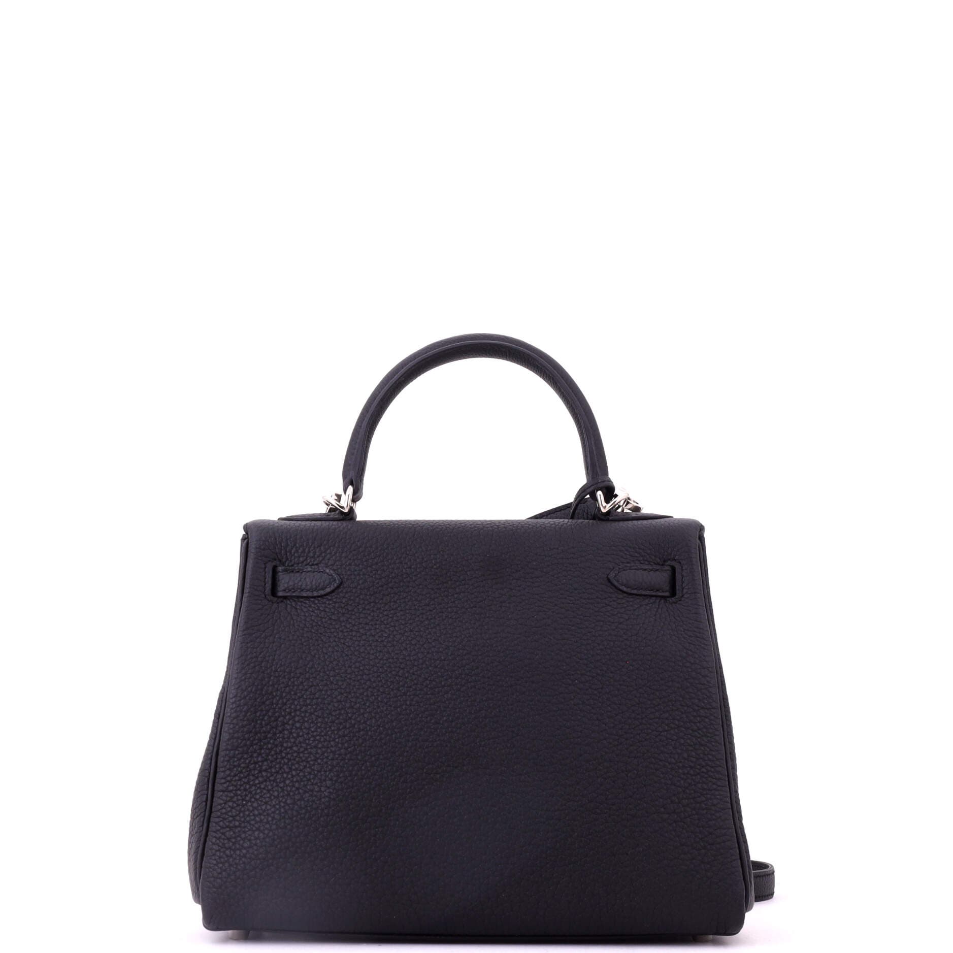 81034712 Kelly Handbag Black Togo with Palladium Hardware 25, Alternate, color, Noir