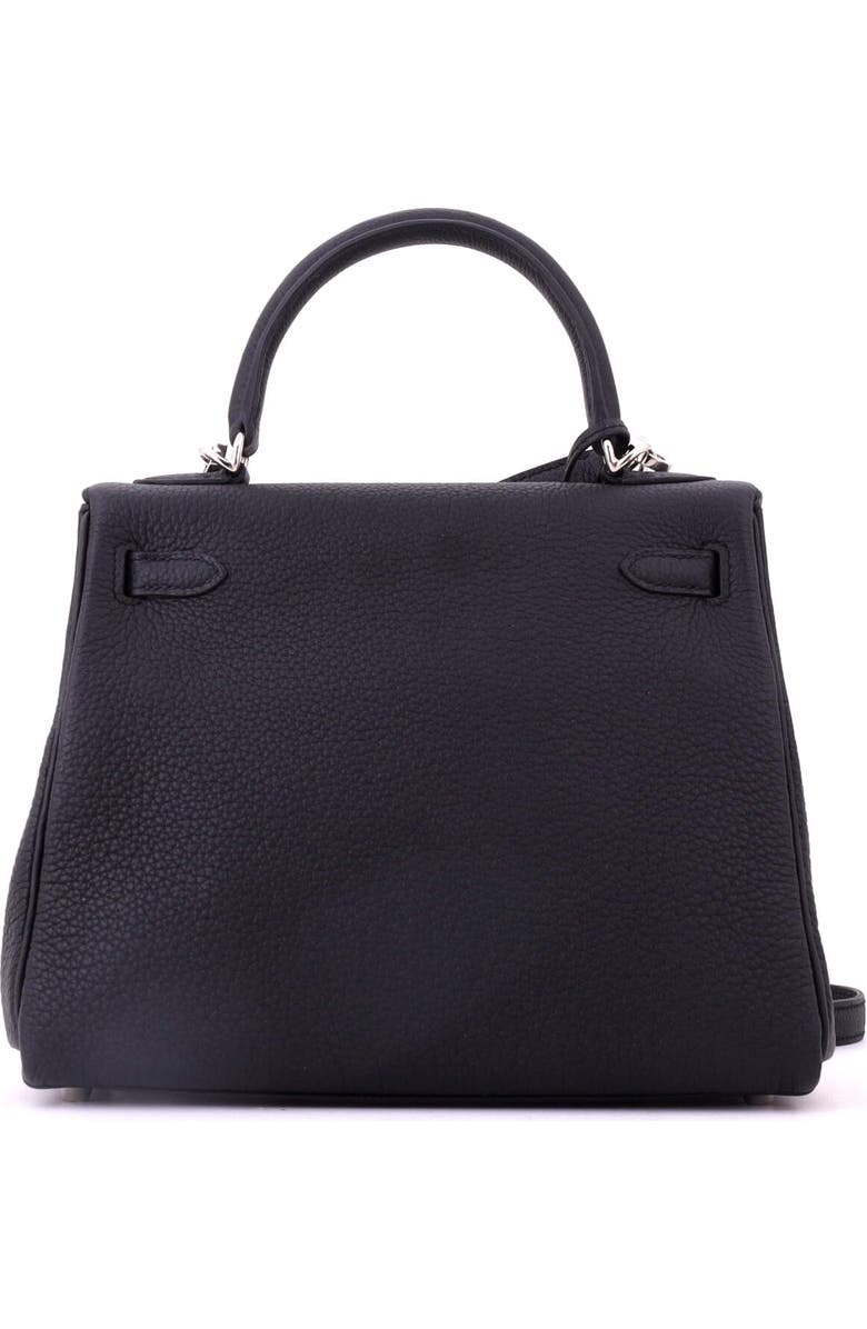 81034712 Kelly Handbag Black Togo with Palladium Hardware 25, Alternate, color, Noir