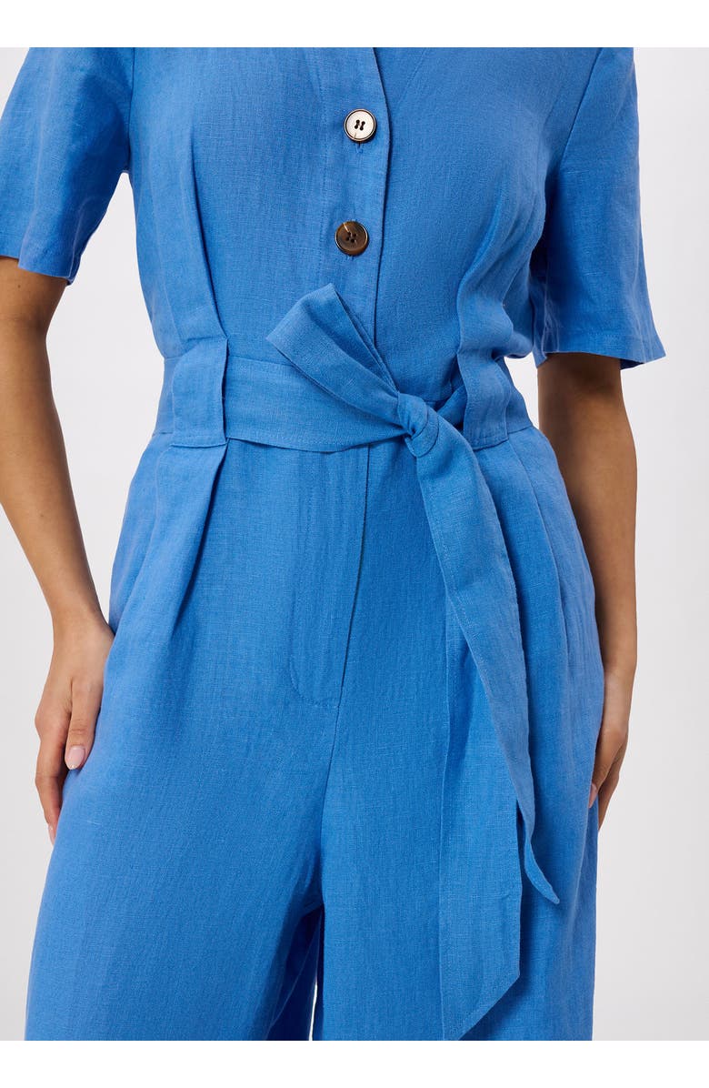 Whistles Fiona Linen Jumpsuit, Alternate, color, Blue