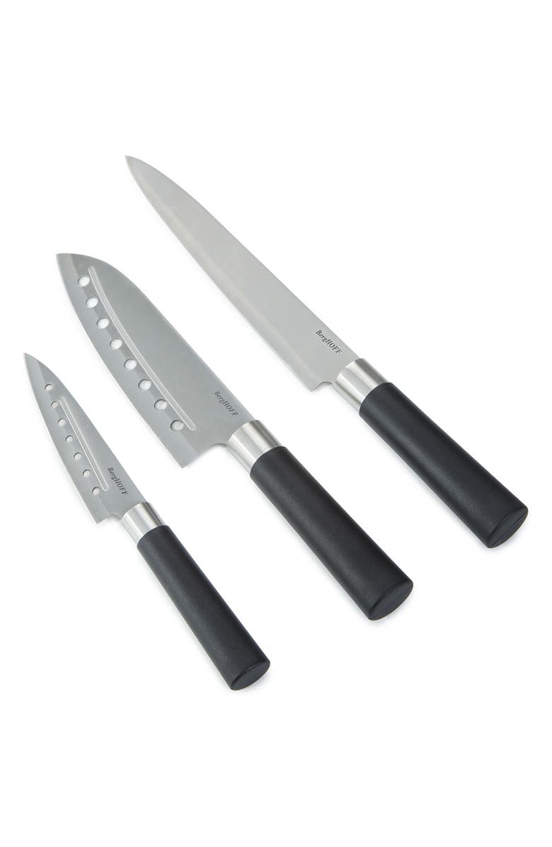 BergHOFF DiNA Codon 3-Piece Knife Set, Main, color, Black