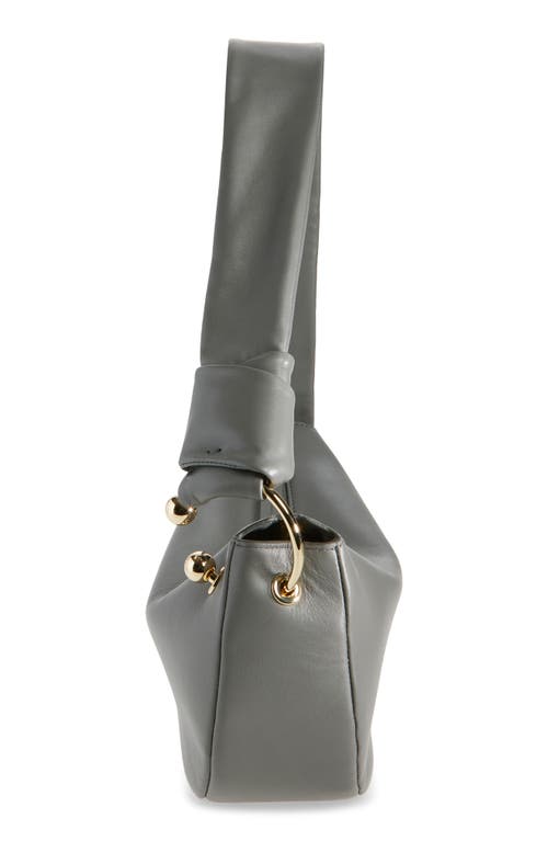 Strathberry Mini Halo Leather Shoulder Bag In Gray