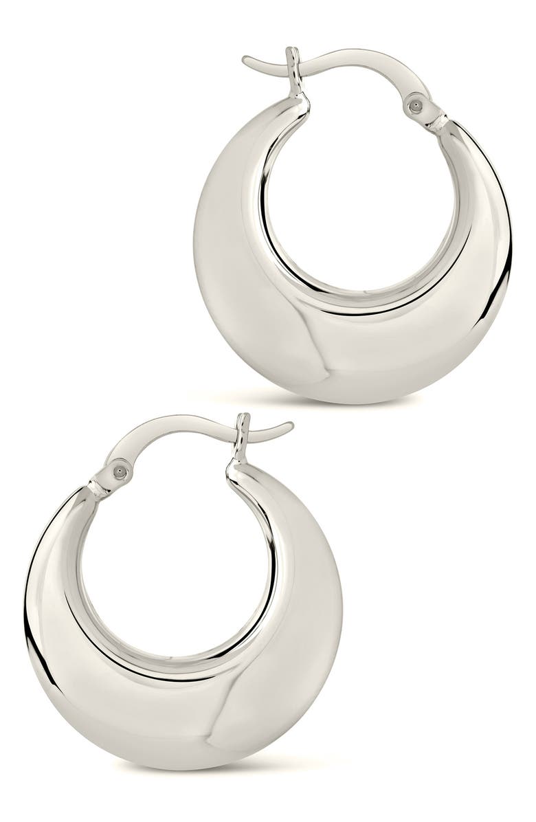 Sterling Forever Mina Hoop Earrings, Alternate, color, 