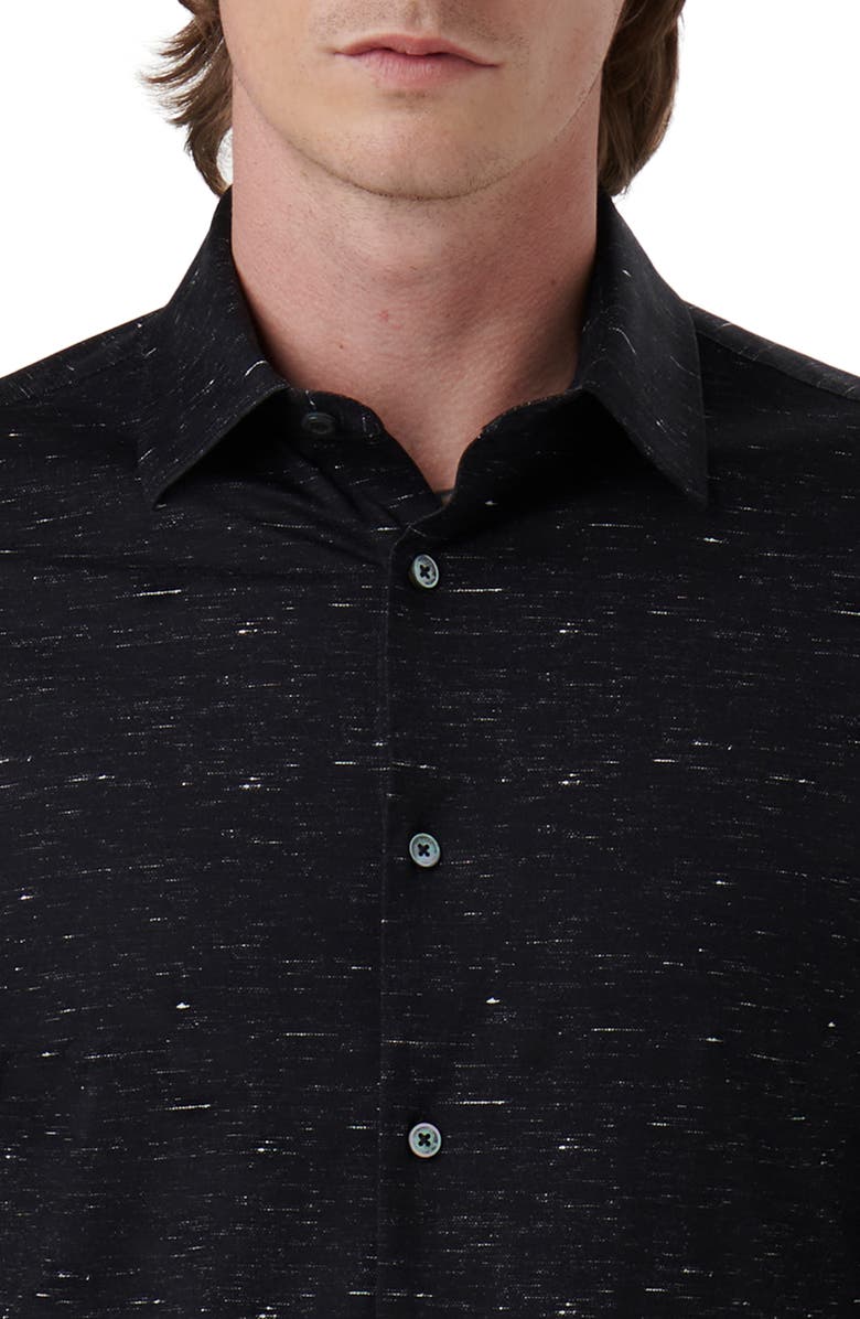 Bugatchi James OoohCotton<sup>®</sup> Mélange Print Button-Up Shirt, Alternate, color, 