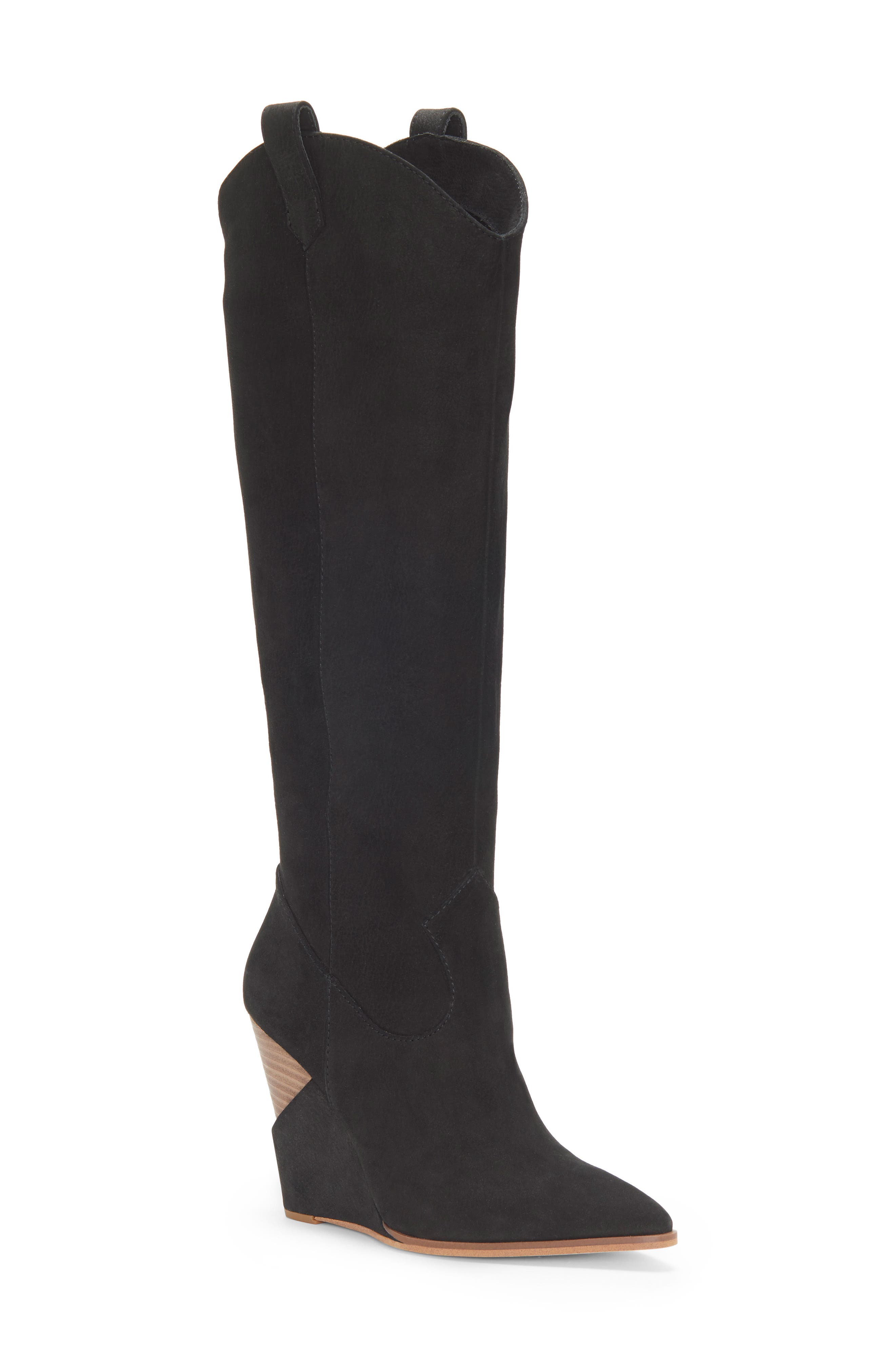 Havrie Knee High Boot, Main, color, BLACK FABRIC