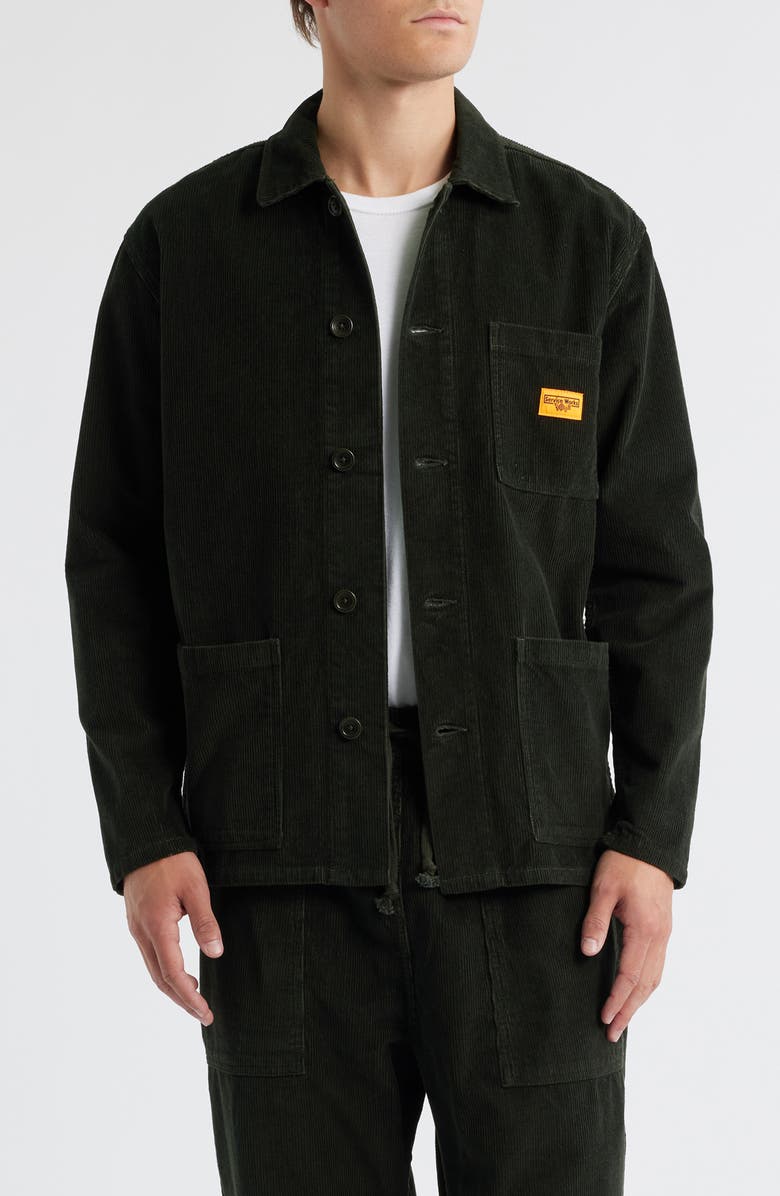 Service Works Organic Cotton Corduroy Button-Up Chore Coat, Main, color, Coppice