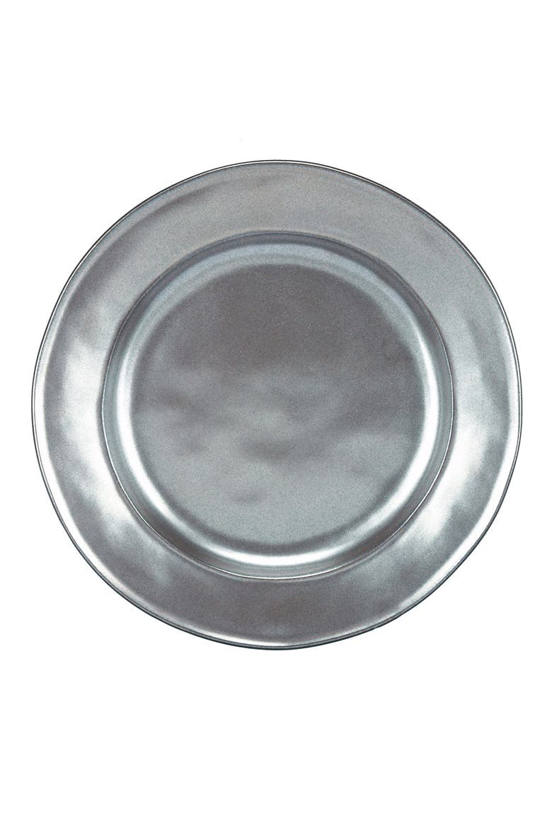 'Pewter' Ceramic Salad Plate, Main, color, PEWTER