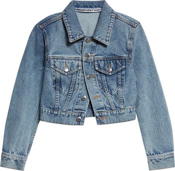 Alexander Wang Shrunken Denim Trucker Jacket | Nordstrom