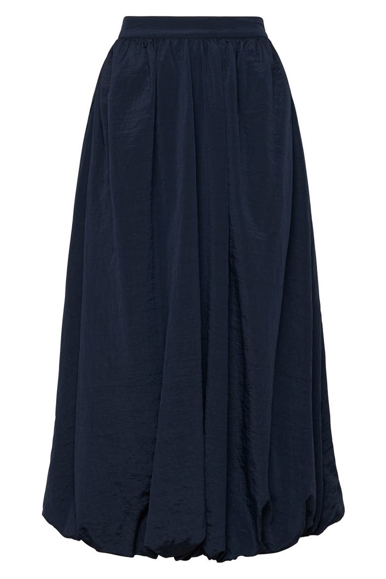 Allinae Bubble Hem Nylon Skirt, Alternate, color, NAVY