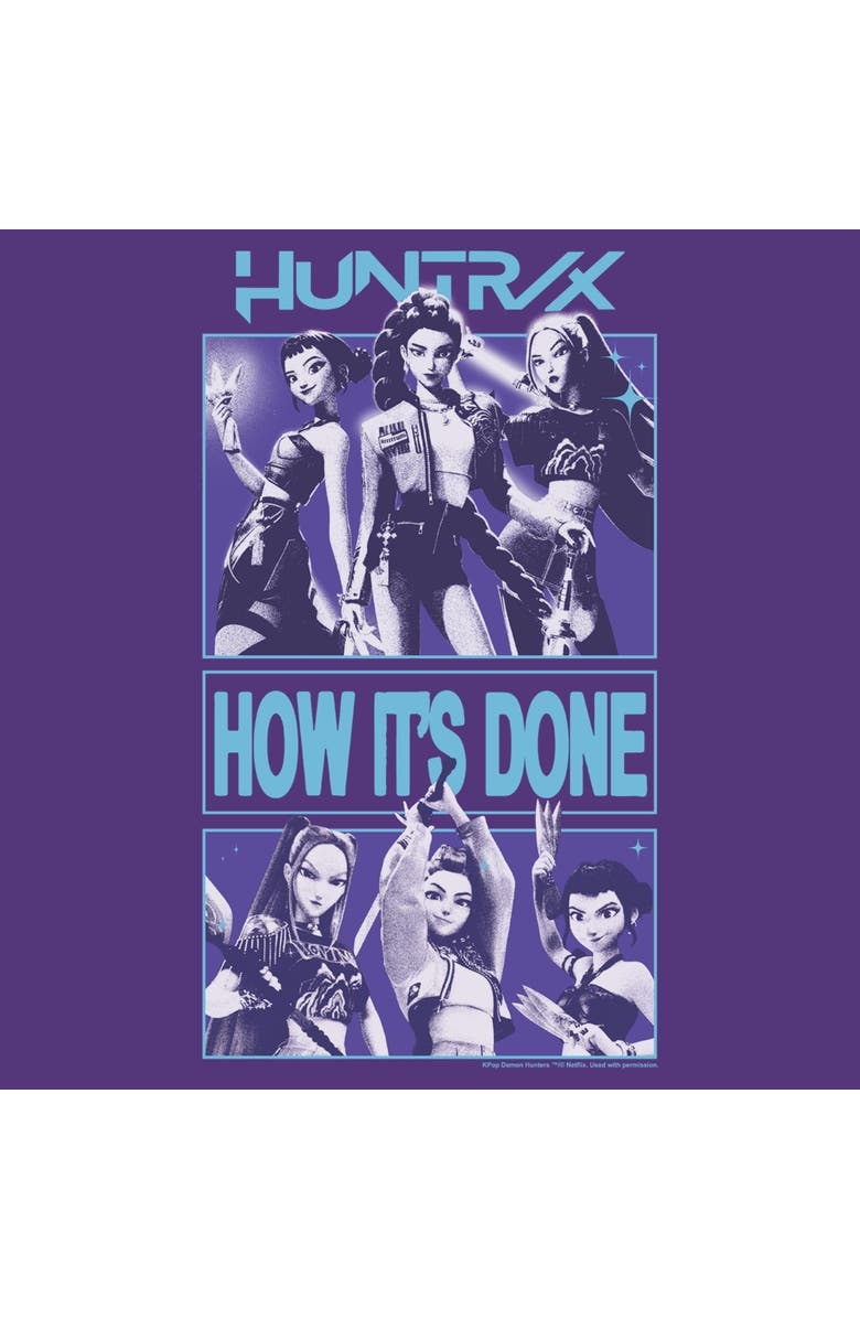 KPop Demon Hunters Men's KPop Demon Hunters Huntrix How It's Done  Graphic T-Shirt, Alternate, color, Purple