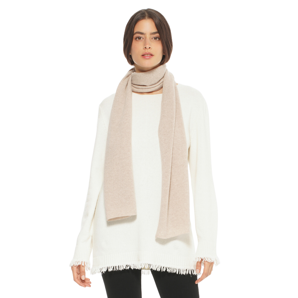 Monticelli Cashmere Pure Cashmere Maxi Wide Scarf Brown In Brown