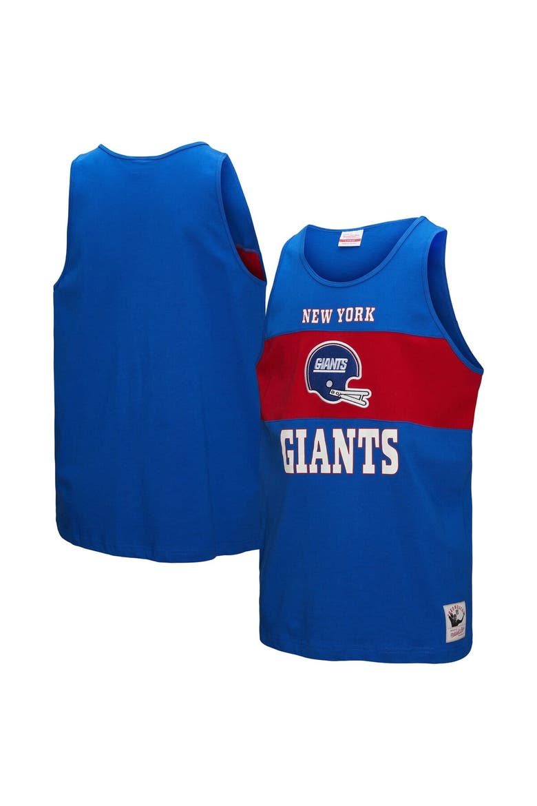 Men's Mitchell & Ness Royal New York Giants Retro Colorblock Tank Top, Main, color, Royal