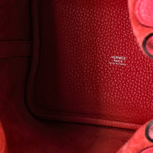 Pre-owned Hermes Hermes Picotin Lock Bag Clemence Pm In Pink