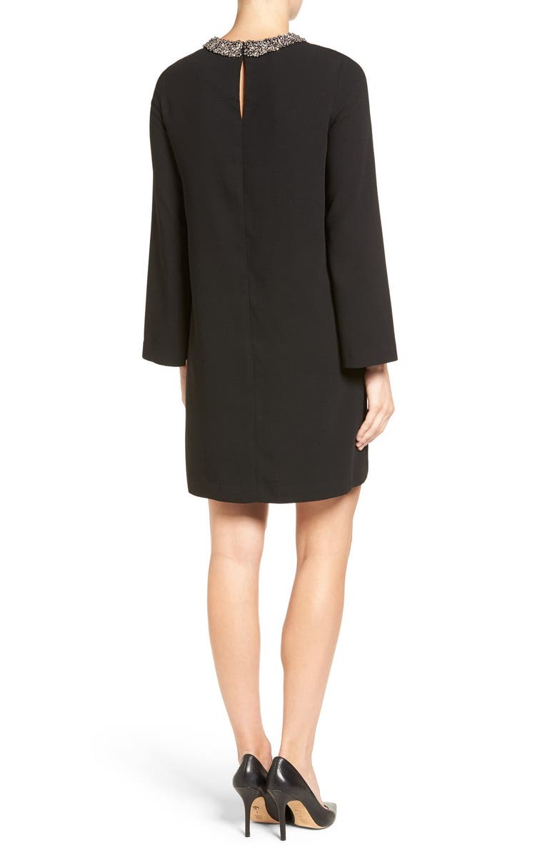 Halogen<sup>®</sup> Embellished Neck Shift Dress, Alternate, color, 