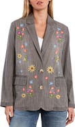 Billy T Embroidered Cotton and Hemp Blazer