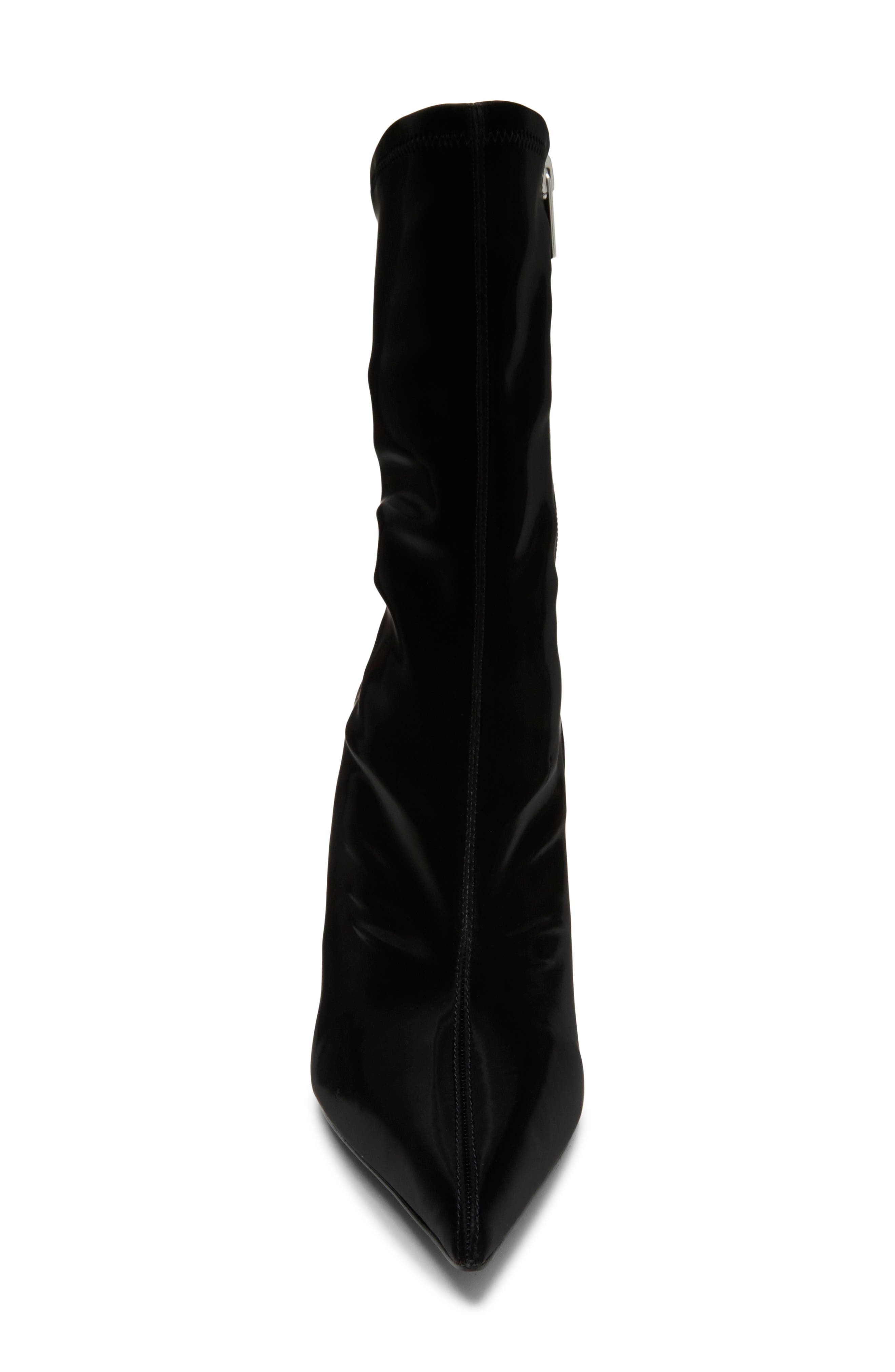Mackena Bootie, Alternate, color, BLACK TECHNO SATIN