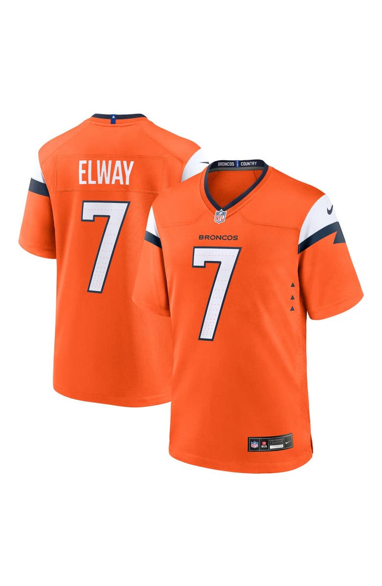 Nike Men's Nike John Elway Orange Denver Broncos Mile High Collection Retired Player Game Jersey, Alternate, color, Orange