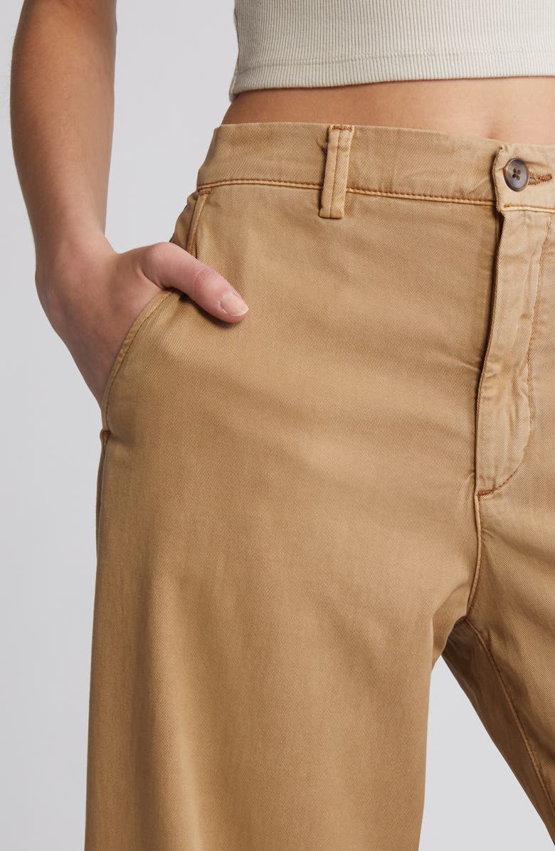 AG Caden Twill Wide Leg Pants, Alternate, color, Sulfur Stone Khaki