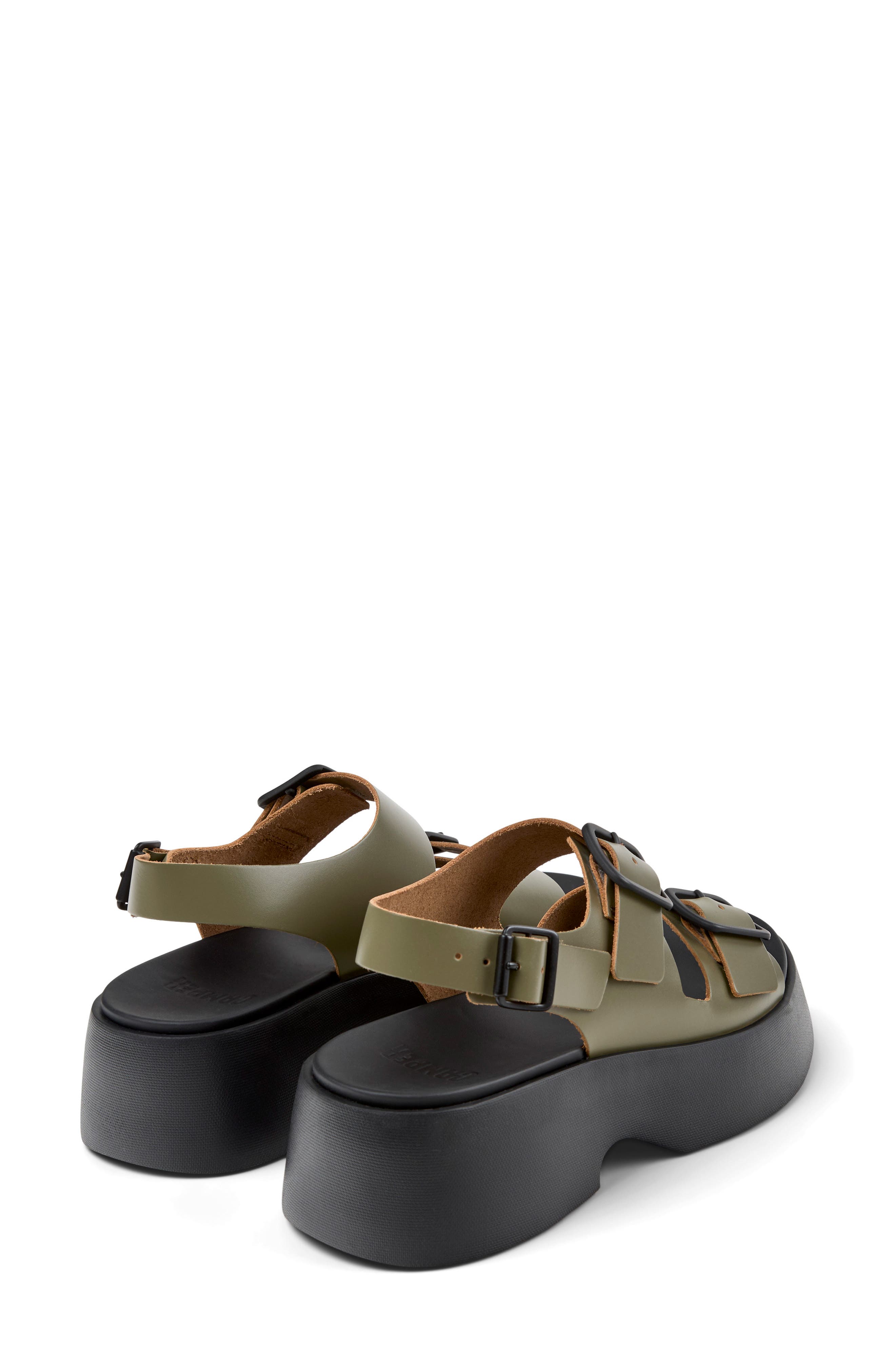 Camper Tasha Platform Sandal, Alternate, color, Medium Green