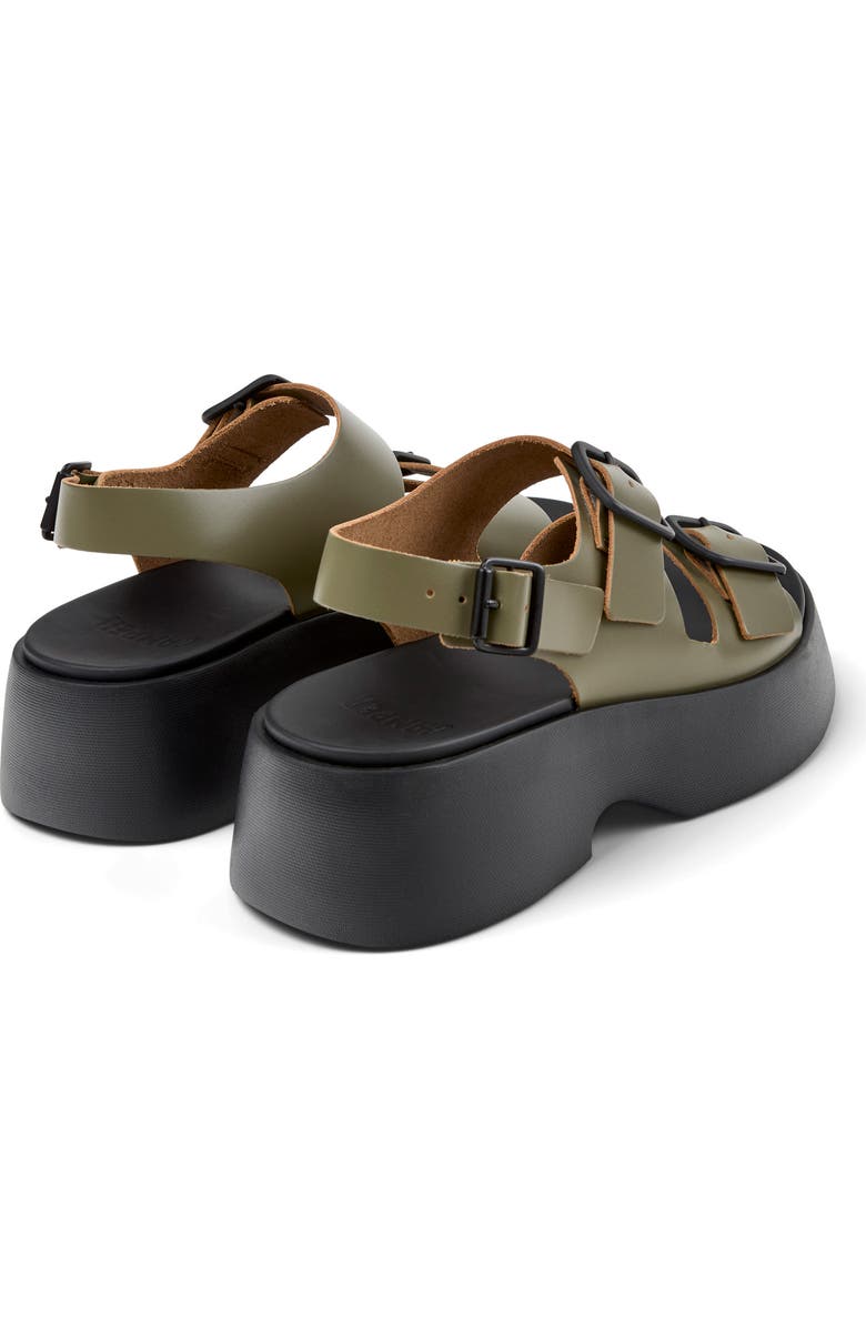 Camper Tasha Platform Sandal, Alternate, color, Medium Green