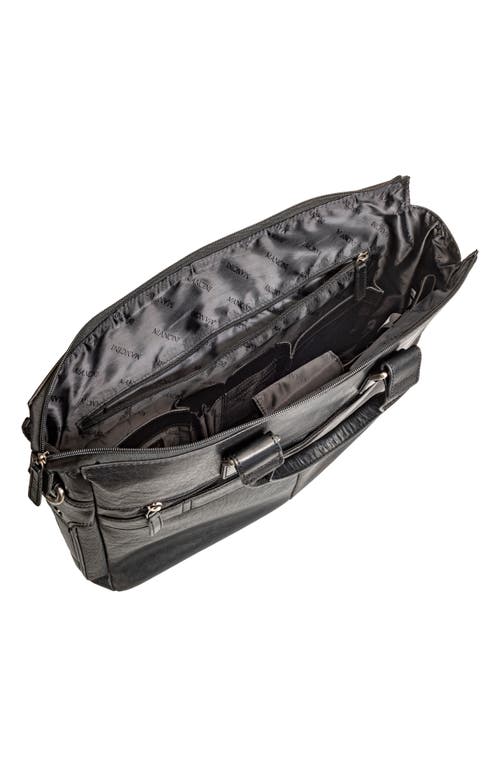 Mancini Leather Briefcase In Black
