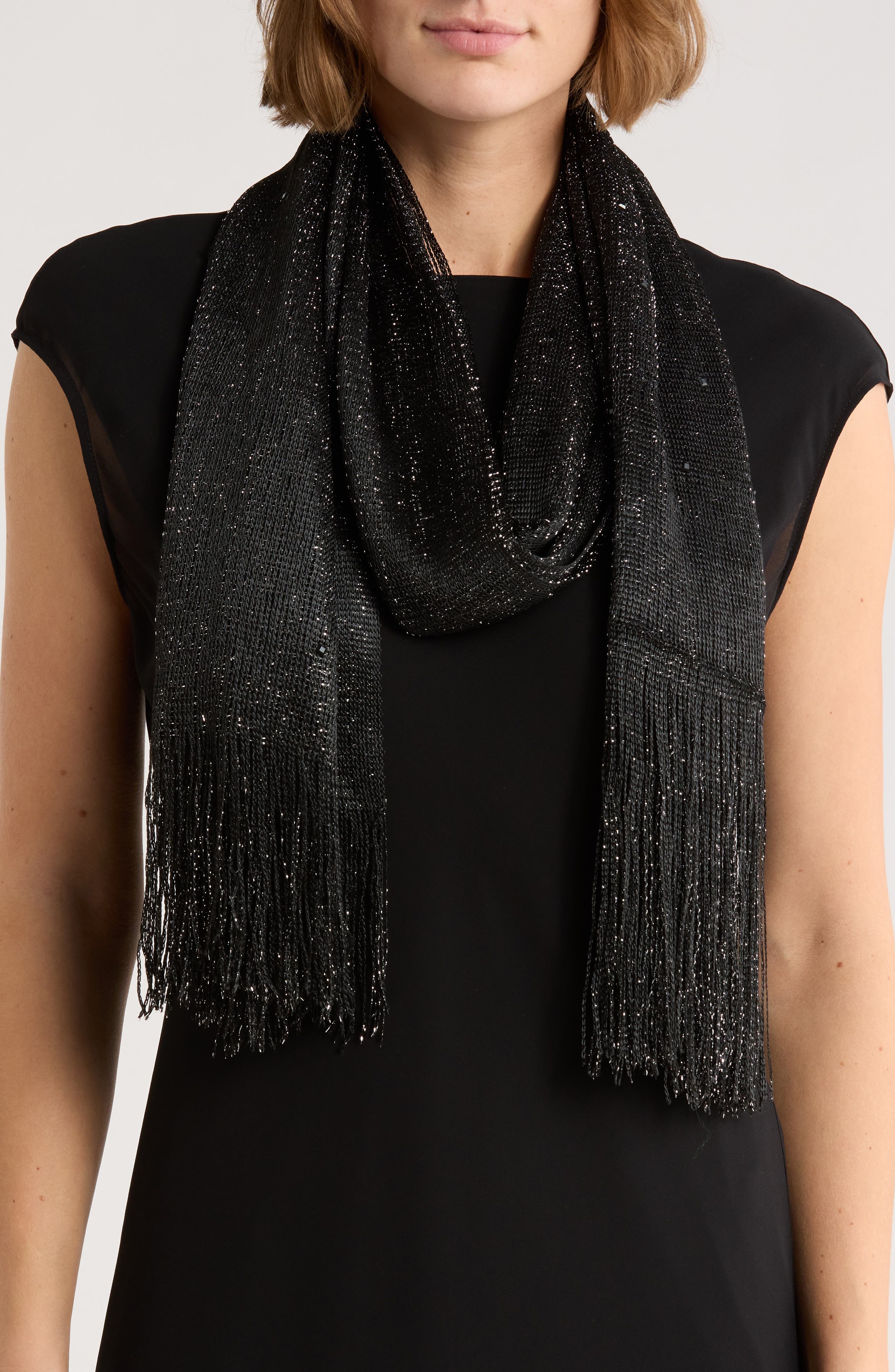 Vince Camuto Lurex Wrap Scarf