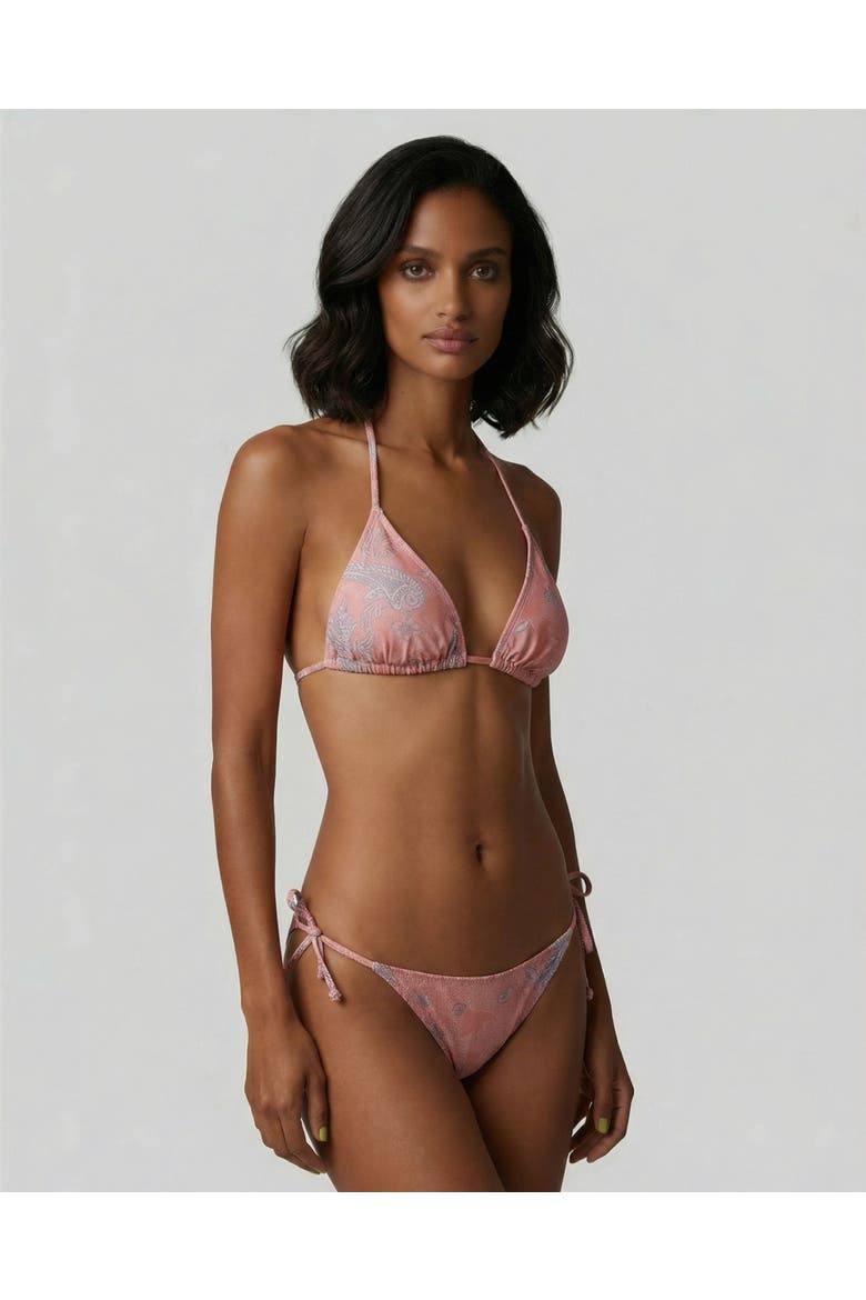Paisley Explosion Womens Bikini Top, Alternate, color, Paisley Explosion Coral