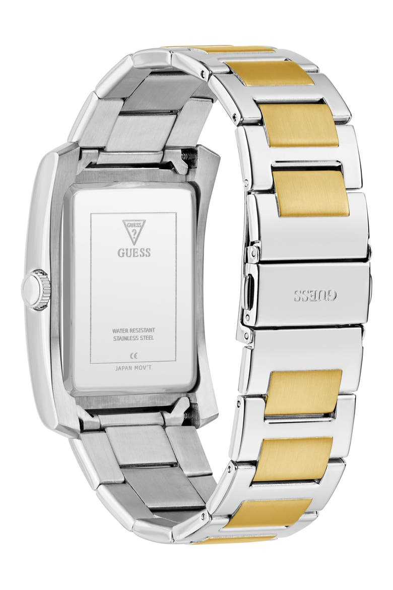 Clyde Two-Tone Bracelet Tank Watch, 34mm, Alternate, color, GOLD