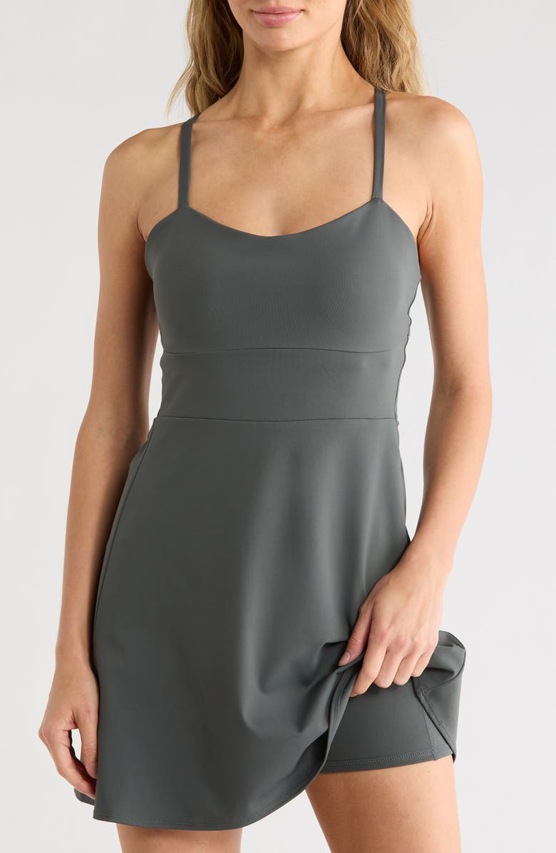 Z by Zella Outscore 2.0 Active Dress, Alternate, color, Green Urban