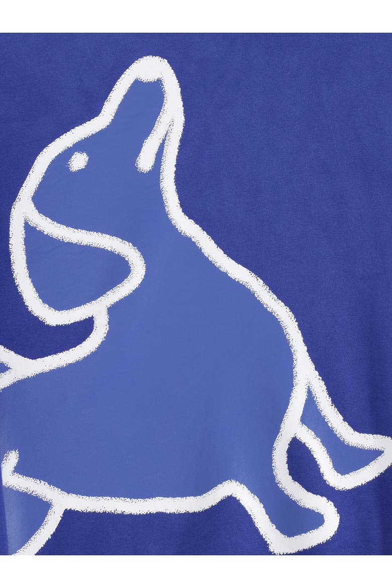Boxy Dachshund Graphic Hoodie, Alternate, color, Blue