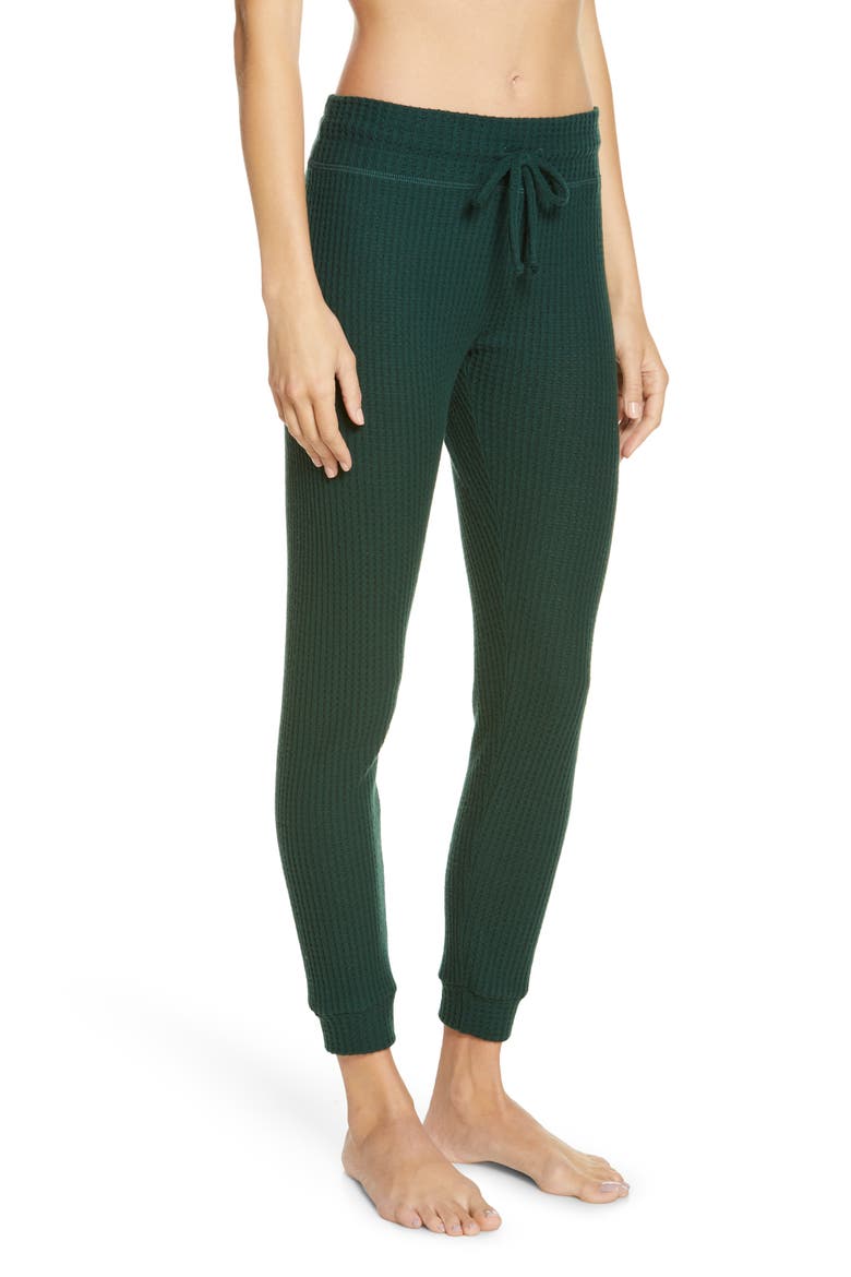 Living Easy Thermal Knit Sweatpants, Alternate, color, FOREST GREEN