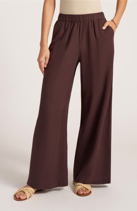 Seraphine Wide Leg Linen Blend Pants