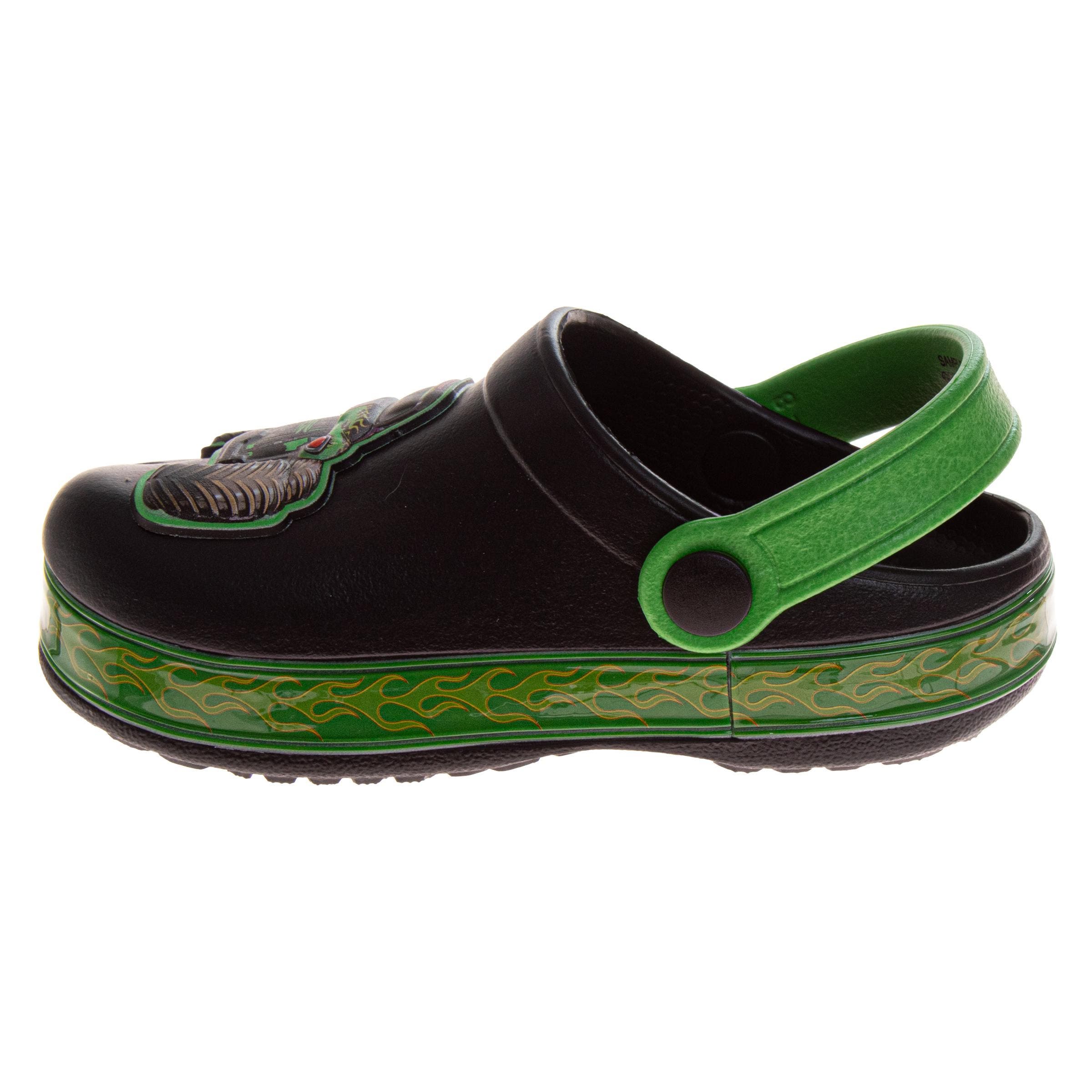 Monster Jam Megalodon Clogs, Alternate, color, Black Green