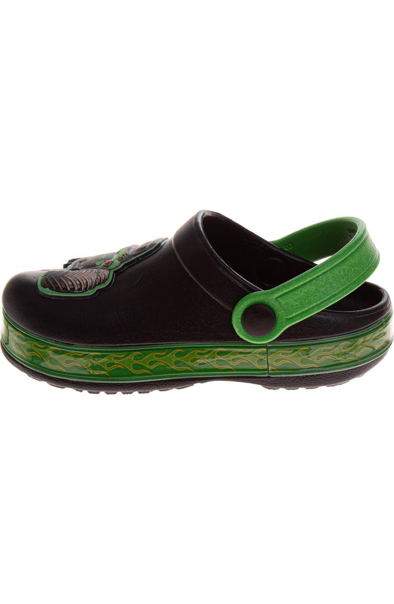 Monster Jam Megalodon Clogs, Alternate, color, Black Green