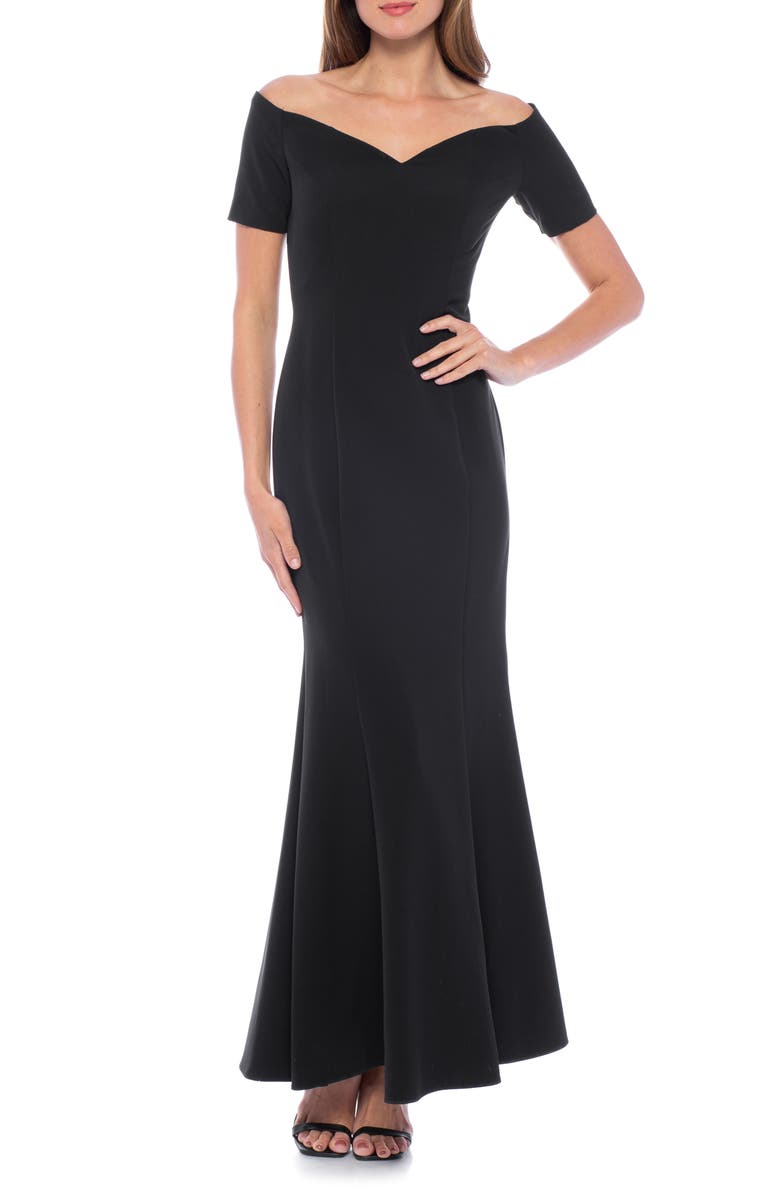 Marina Off the Shoulder Trumpet Gown, Main, color, 