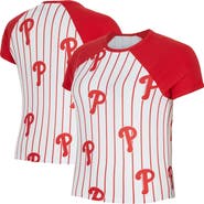 CONCEPTS SPORT Women's Concepts Sport  White Philadelphia Phillies Outbound Pinstripe Raglan T-Shirt