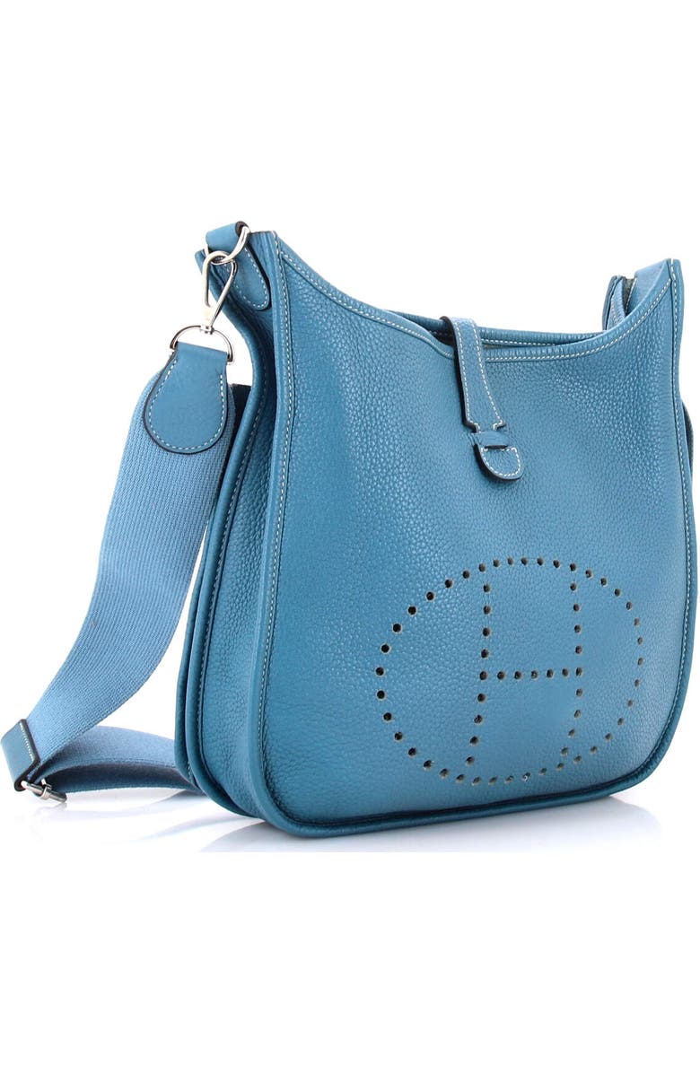 Pre-Owned Hermes Evelyne Bag Gen III Clemence PM, Alternate, color, Bleu Jean