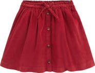 Mini Boden Kids' Woven Button-Through Skirt