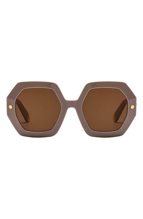 Haven 52mm Polarized Geometric Sunglasses