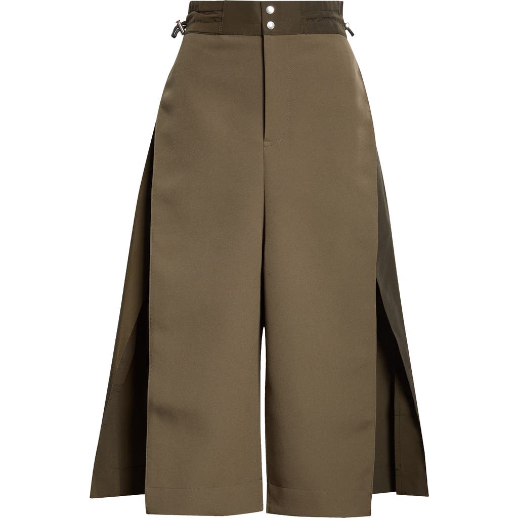 SACAI SACAI MATELASSÉ TWILL MIXED MEDIA PANTS