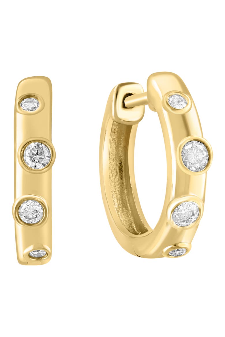 Diamond Hoop Earrings, Main, color, GOLD