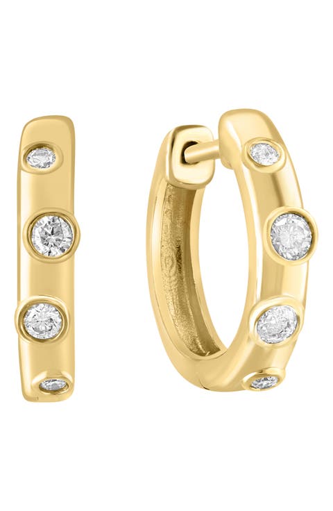 Diamond Hoop Earrings