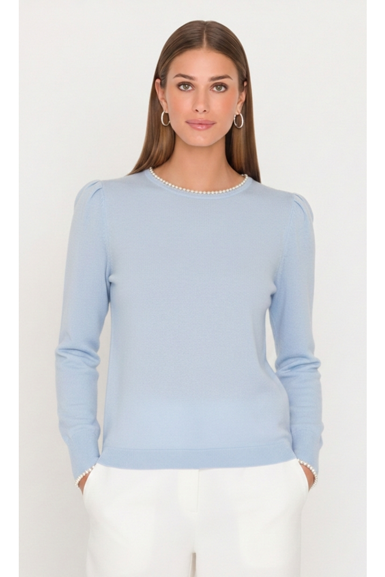 Petunia Pearl Sweater, Main, color, Blue