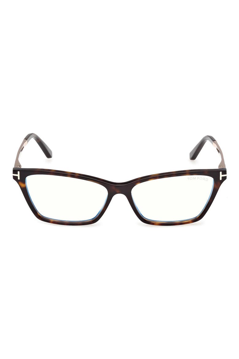 56mm Butterfly Optical Glasses, Main, color, SHINY CLASSIC DARK HAVANA