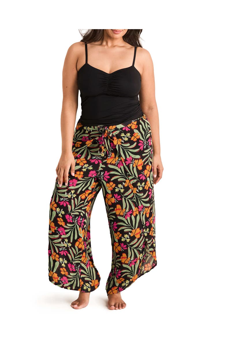 Adore Me Patti Cami And Pant Set, Main, color, Tropical Black