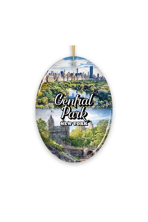 Central Park 1858 New York Landmarks Oval Ornament