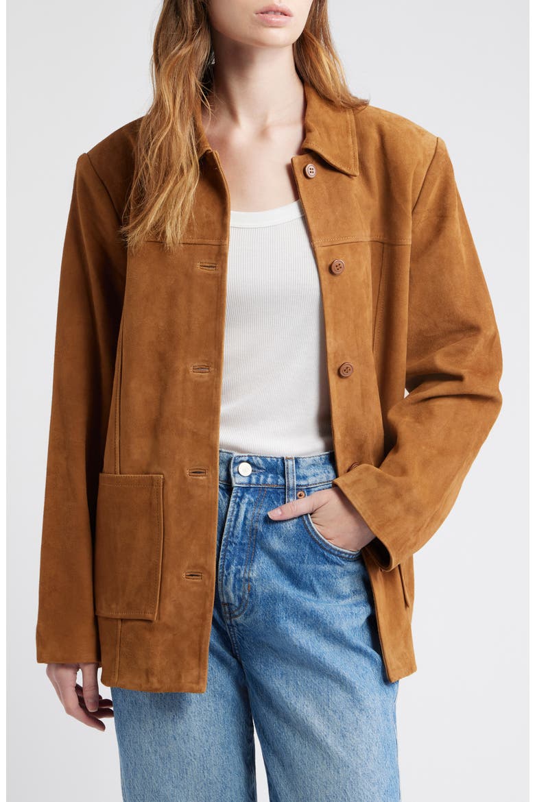 Veda Lincoln Suede Shirt Jacket, Main, color, TOPANGA CANYON
