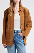 Reformation Veda Lincoln Suede Shirt Jacket