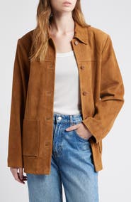 Reformation Veda Lincoln Suede Shirt Jacket