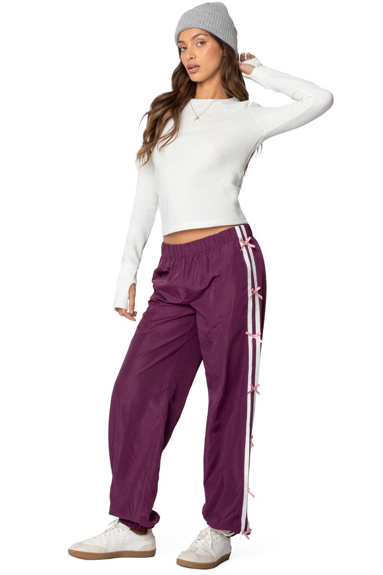 Waffle Knit Long Sleeve Crop T-Shirt, Alternate, color, WHITE