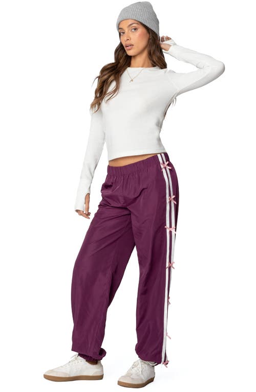 Shop Edikted Waffle Knit Long Sleeve Crop T-shirt